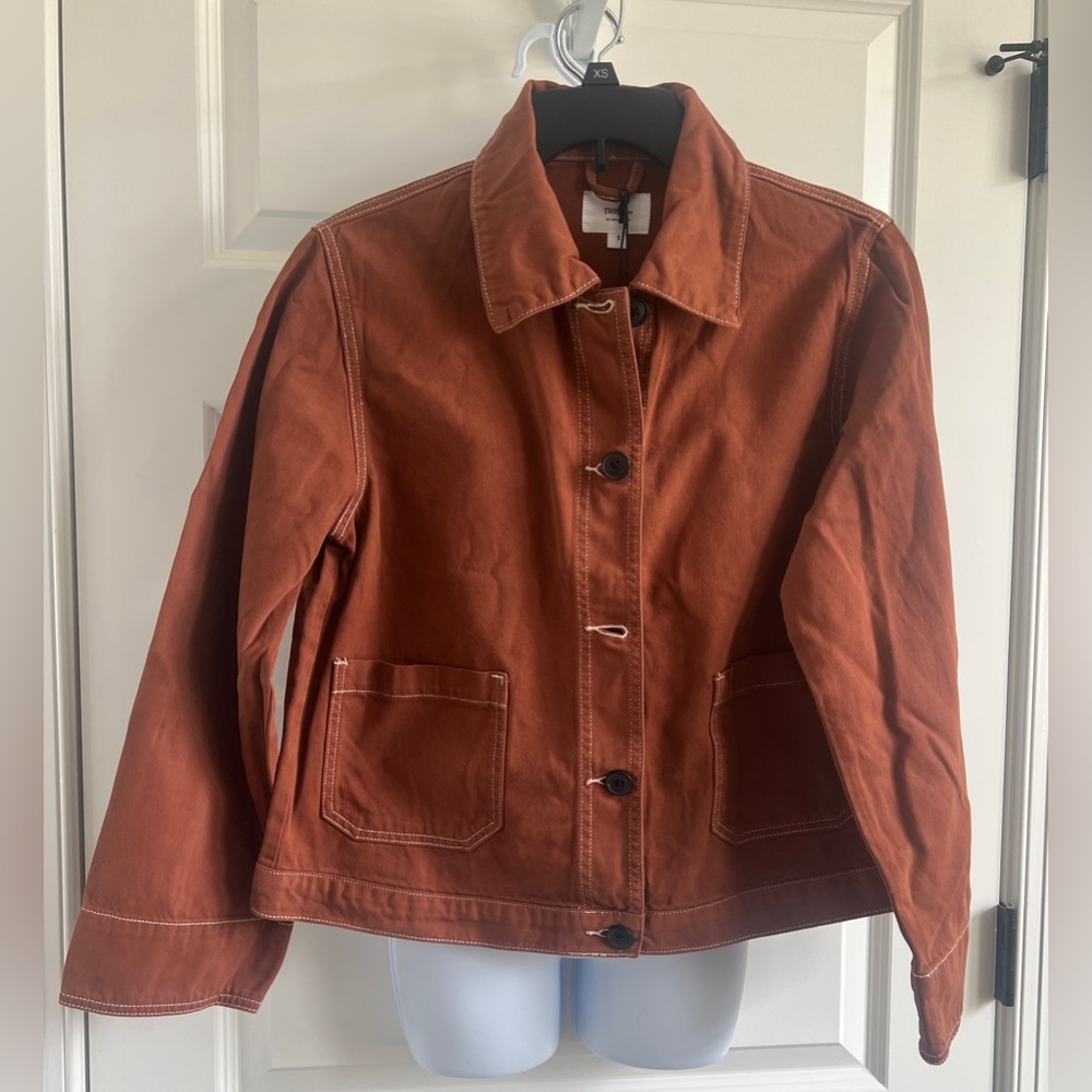 TNR Jeans Women's Rust Button-Front Jacket Size Small - Picture 5 of 7